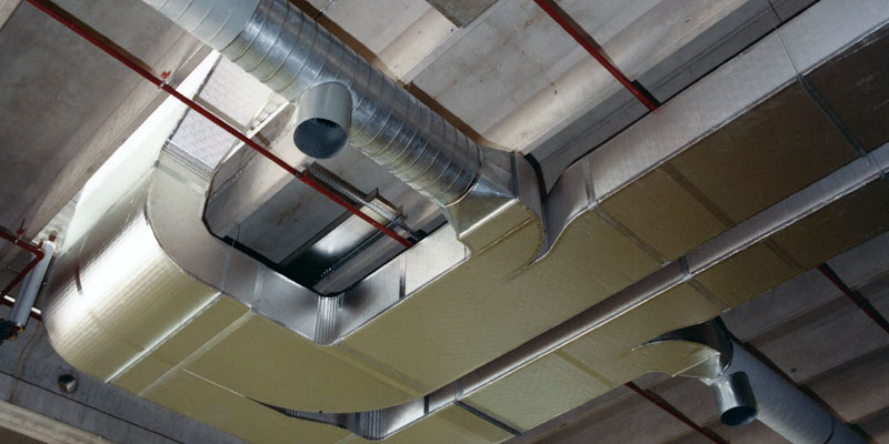 ductería para la distribución de aire acondicionado, ductos de poliuretano para aire acondicionado, material para ductos de aire acondicionado